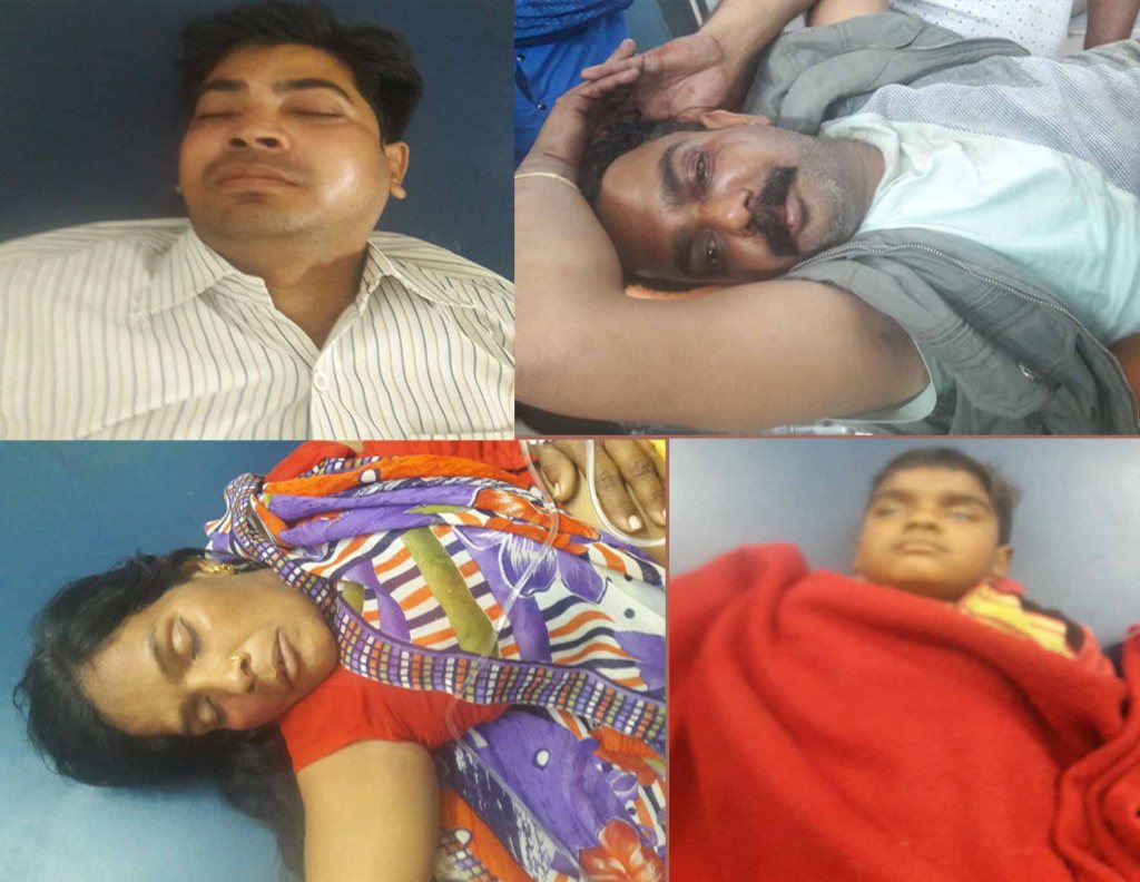 फोरलेन पर सड़क हादसा, कार रोड रोलर से टकराने से चार सवारियां घायल, हालत&nbsp;क्रिटिकल