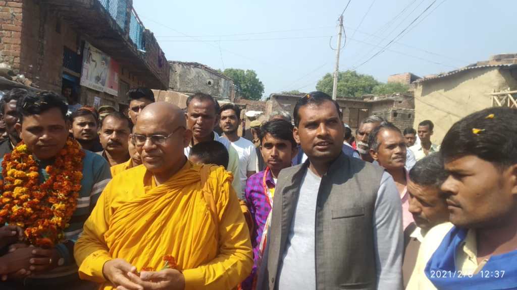 ग्राम मरगायां में बुद्ध मूर्ति का किया गया&nbsp;लोकार्पण