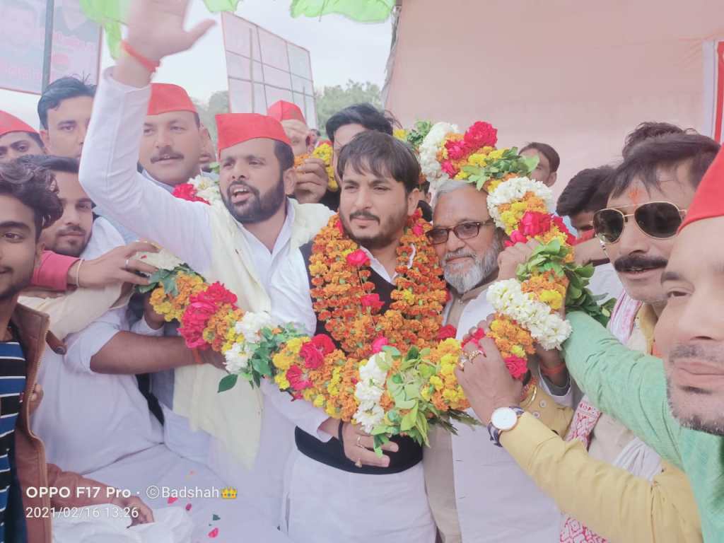 सयुस प्रदेश अध्यक्ष का यमुना पुल पर हुआ भव्य&nbsp;स्वागत