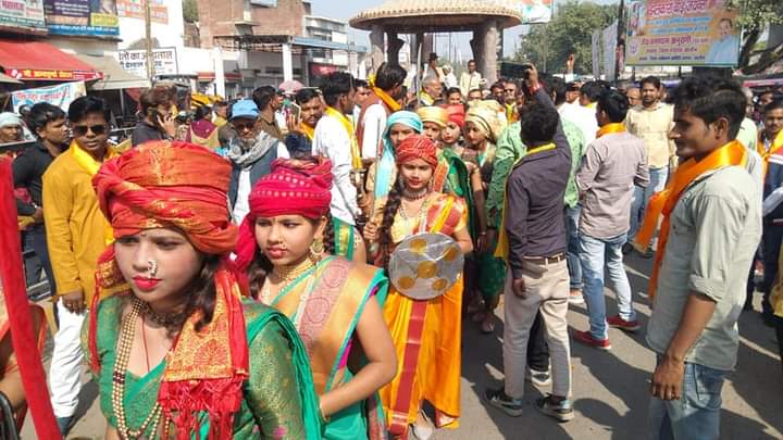 वीरांगना झलकारी बाई के शौर्य का कृतज्ञ स्मरण , जयन्ती पर एकीकरण समिति ने निकाली भव्य&nbsp;शोभायात्रा