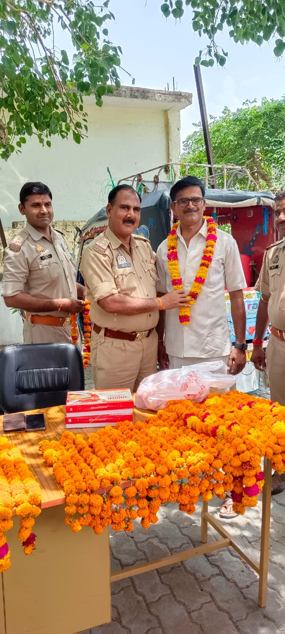 खेड़ा चौकी के प्रभारी खेमचन्द को भावभीनी&nbsp;विदाई