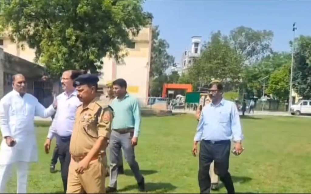 डीएम-एसपी ने सदर विधायक के साथ सीएम के कार्यक्रम की तैयारी&nbsp;देखी